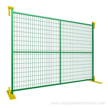 Temporary fence for zinc steel guardrail construction